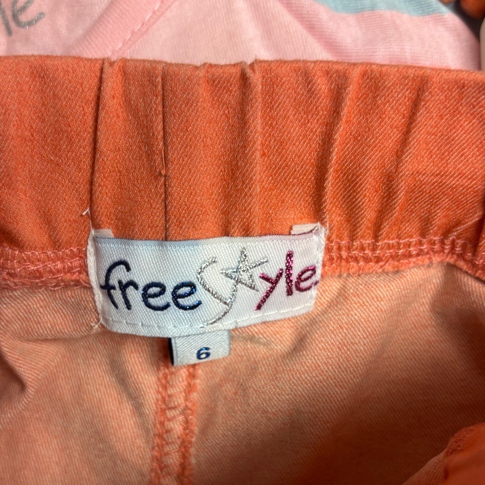 Freestyle Revolution Blue and White Striped Top and Coral Shorts - Picture 6 of 6
